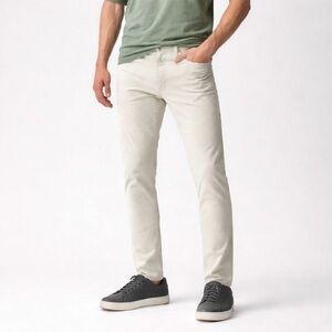 J Crew Men’s Light Gray Stone Corduroy 484 Slim Pants Size 32 x 34